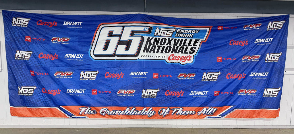 65th NOS Energy Drink Knoxville Nationals Press Conference Backdrop