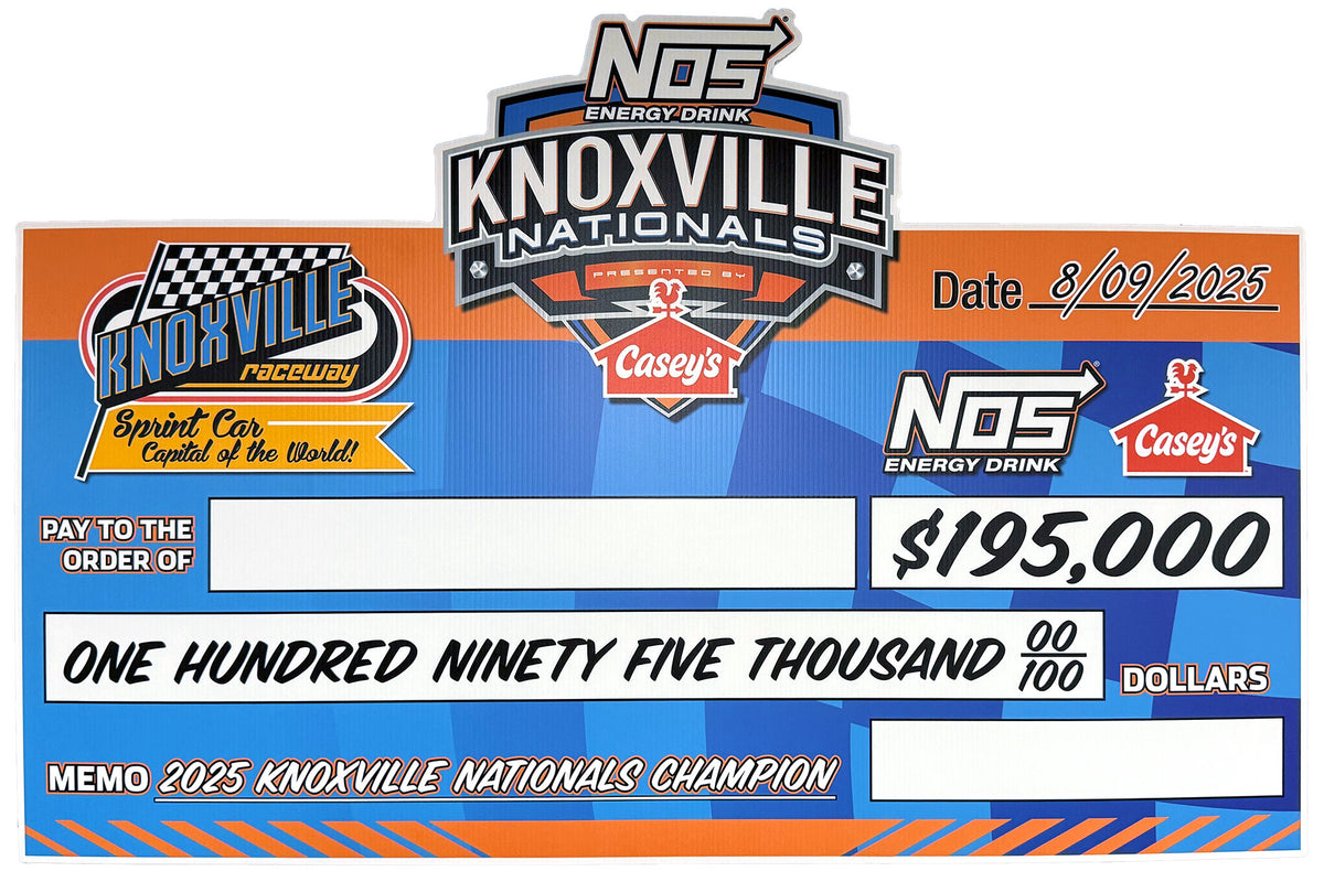 2025 NOS Energy Drink Knoxville Nationals Presentation Check