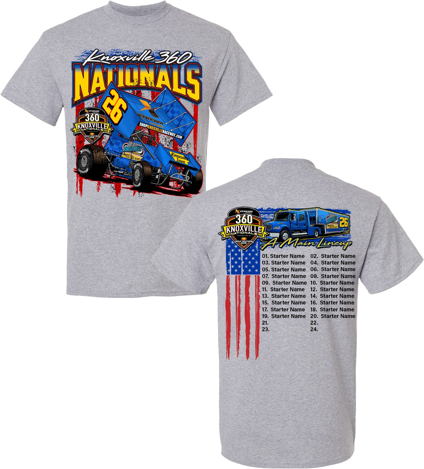 **Pre-Order** 2026 360 Knoxville Nationals Lineup Shirt