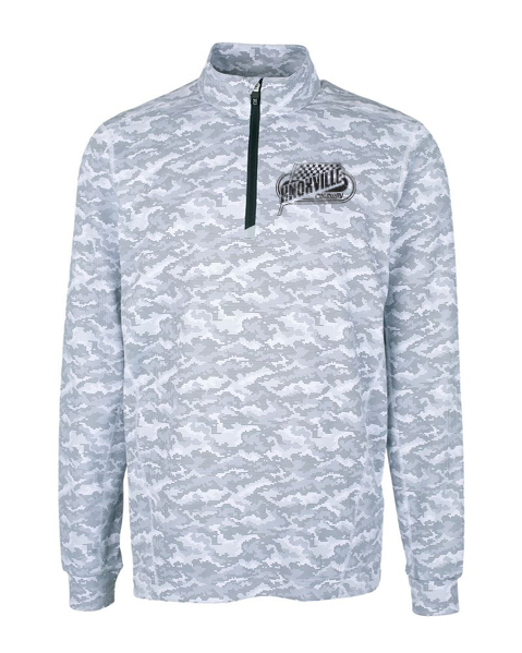 Cutter & Buck Traverse Stretch Eco Camo Print Quarter Zip Mens Pullover