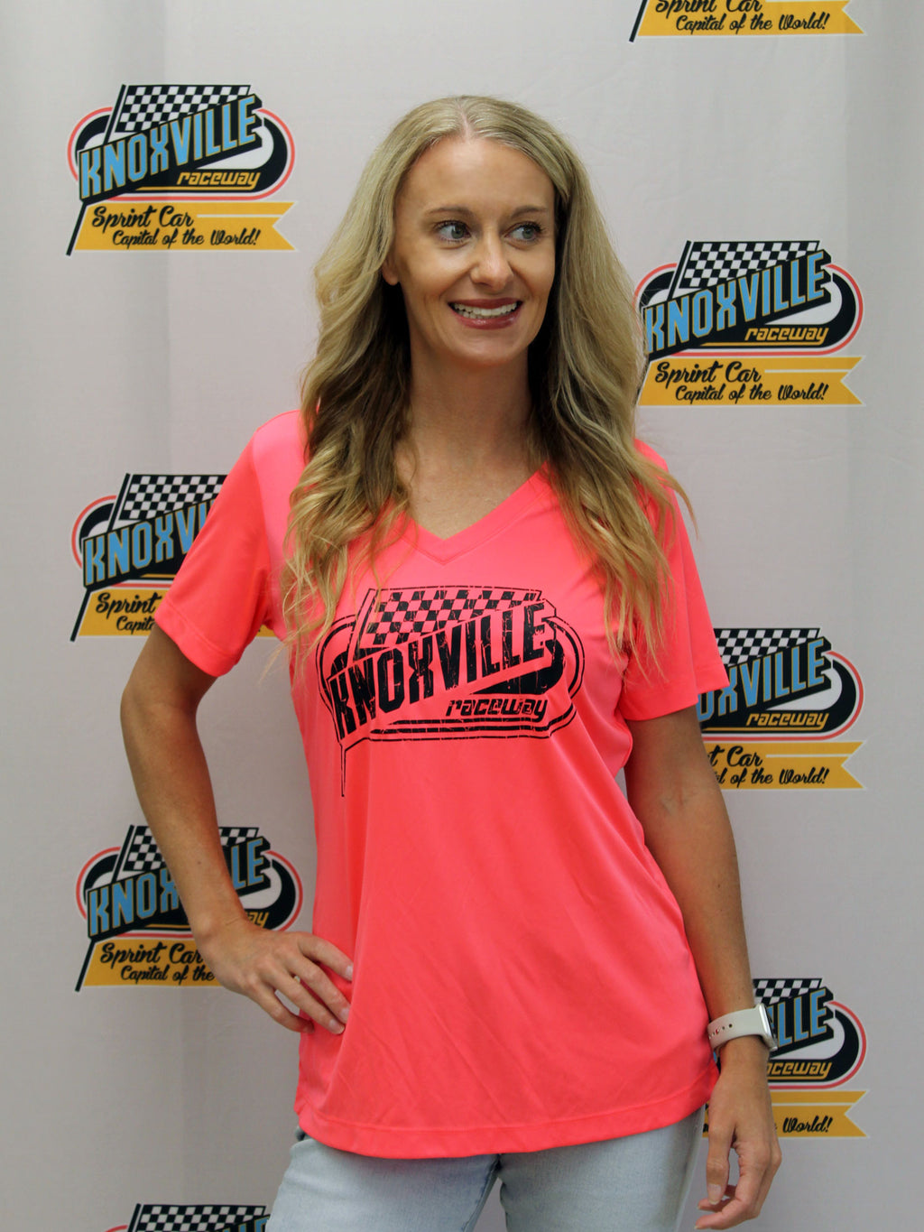 Ladies Moisture Wicking V-Neck