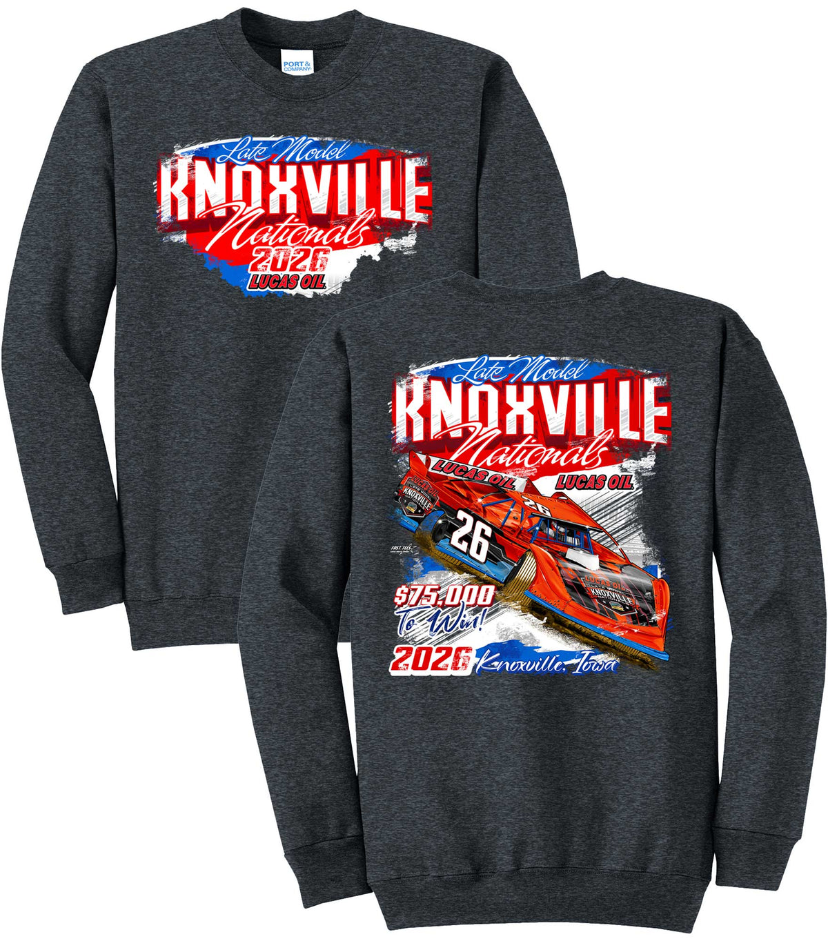 2026 Lucas Oil Late Model Knoxville Nationals Crew Neck Sweatshirt