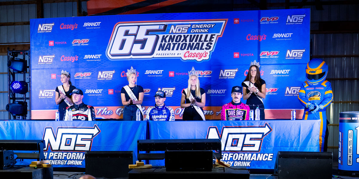 65th NOS Energy Drink Knoxville Nationals Press Conference Backdrop