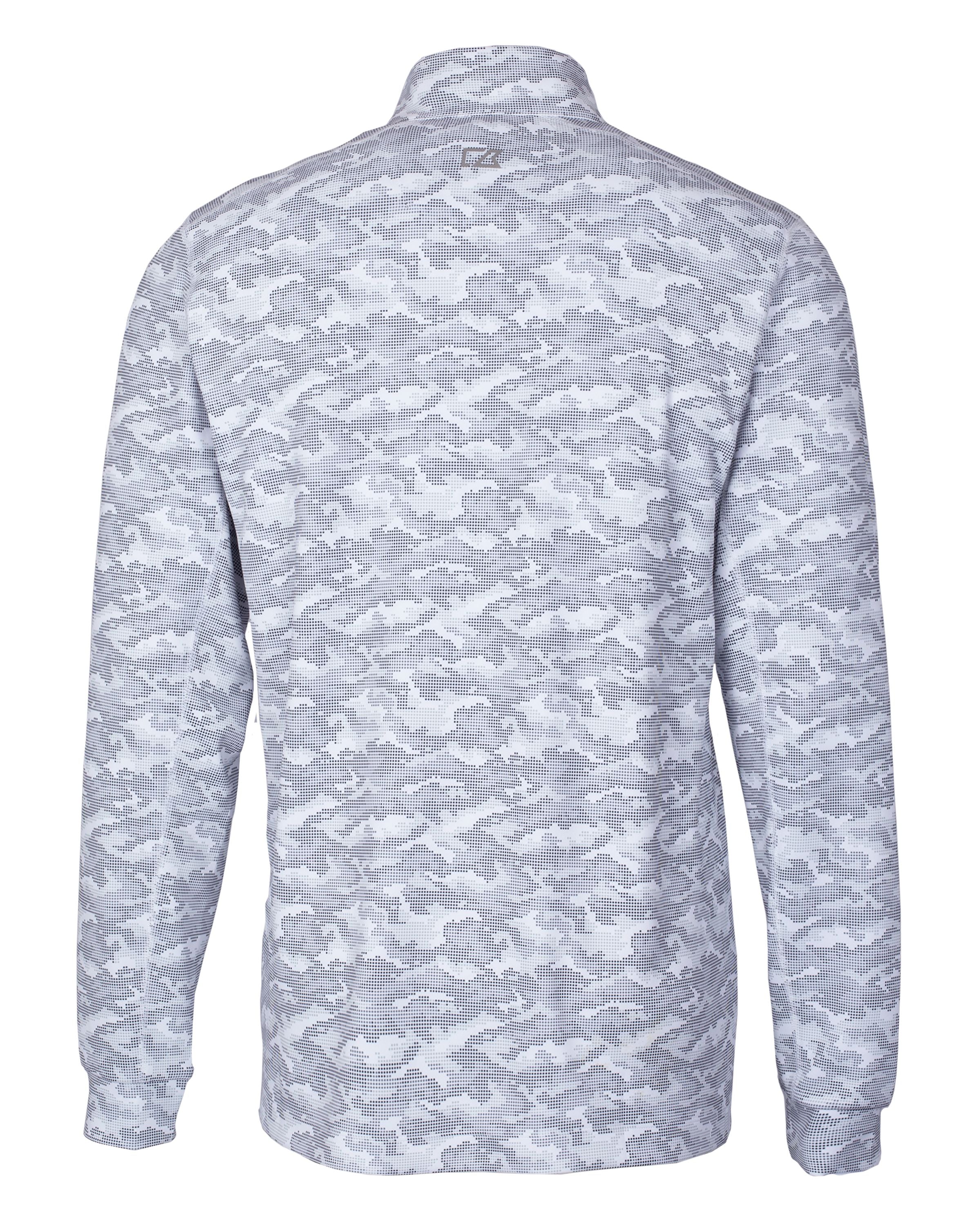 Cutter & Buck Traverse Stretch Eco Camo Print Quarter Zip Mens Pullover